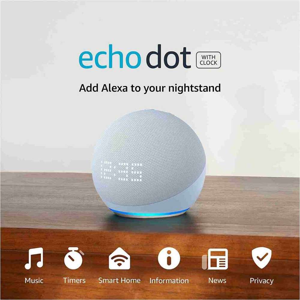 Amazon Echo Dot (5th Gen) with Clock