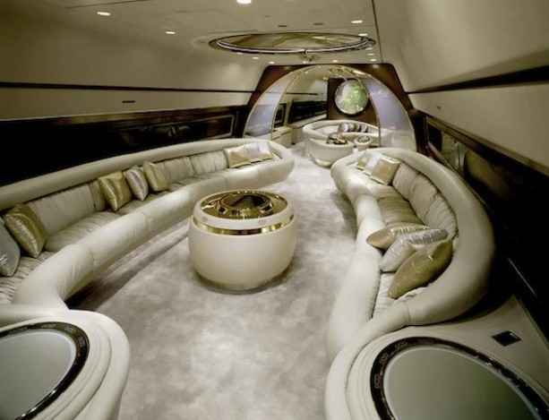 Luxury Private Jet Interior