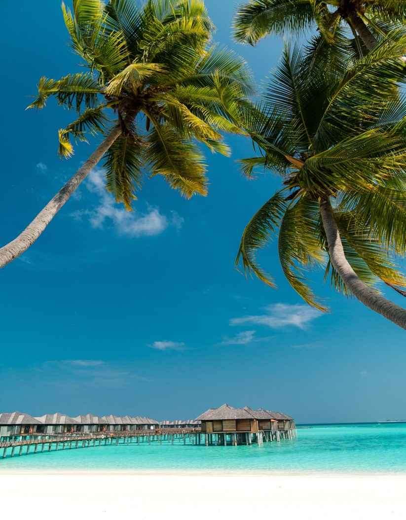 Maldives blue sky