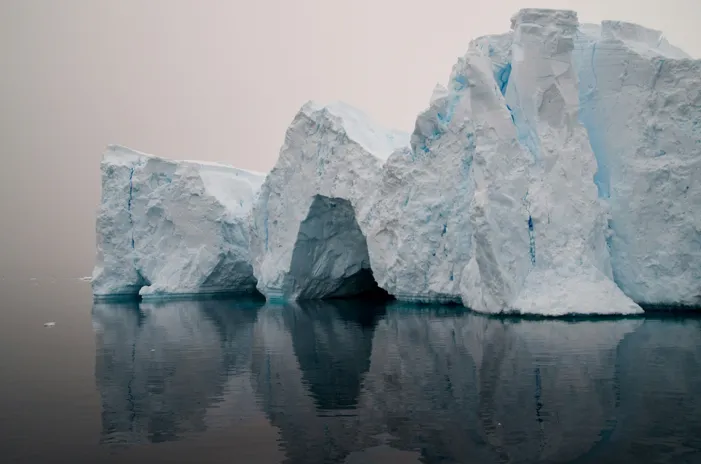 icebergs in the water - The Antarctic Circle 