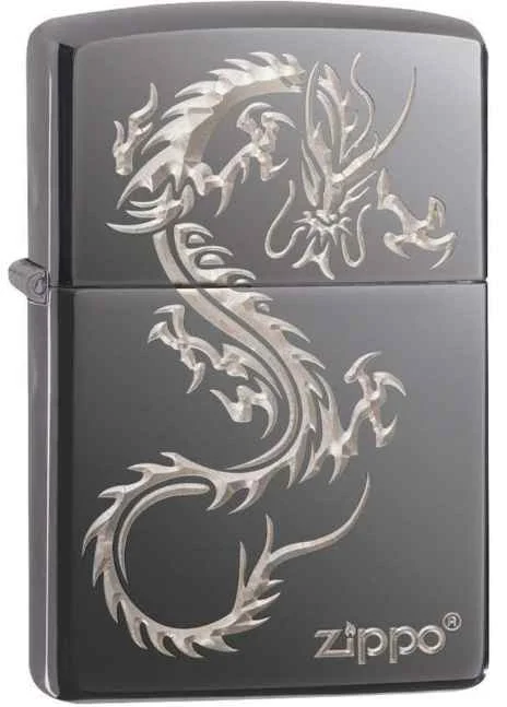 a lighter with a dragon design