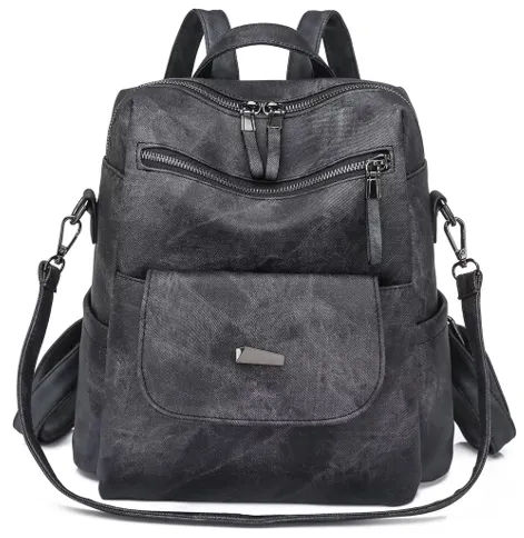 PU Leather Backpack Purse for Women