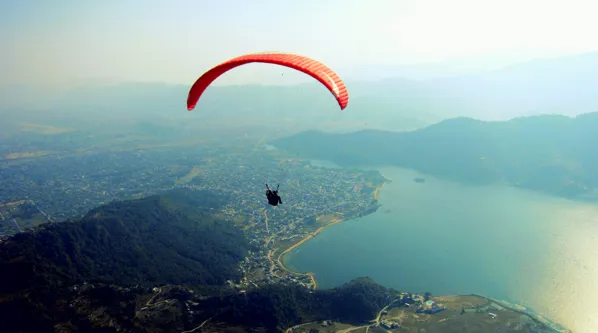 3Paragliding above Phewa Lake