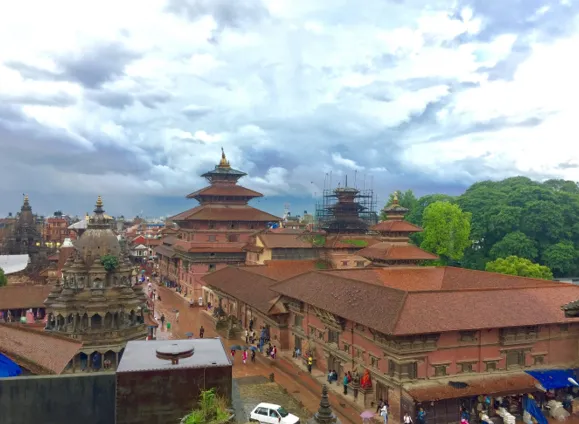 Krishna mandir seen from the top of the terrace