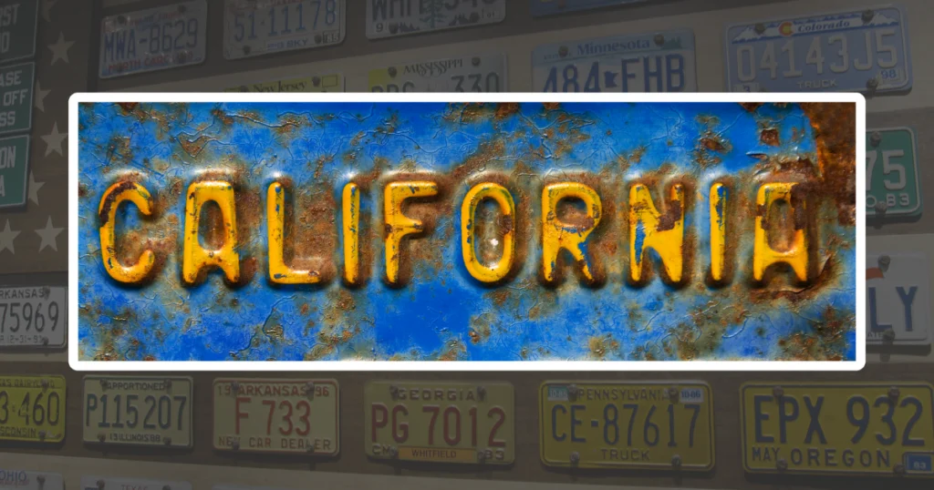 Can you reuse vintage license plates in California?