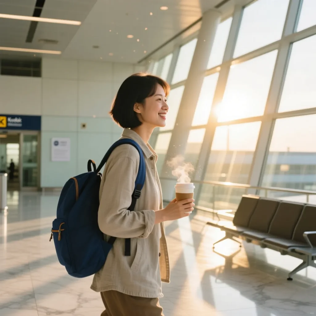 Airport calm departure 