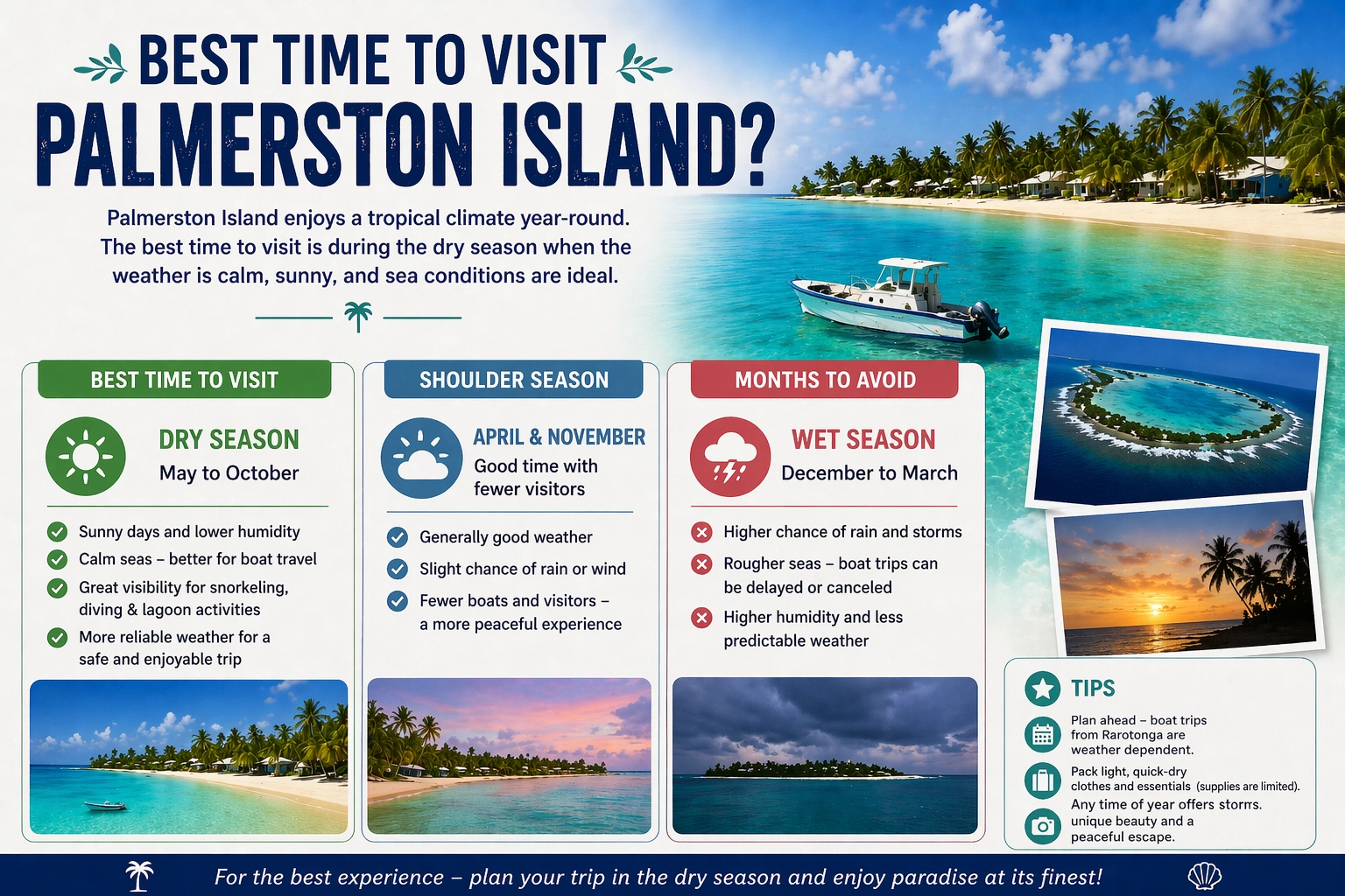Best time to visit Palmerston Island