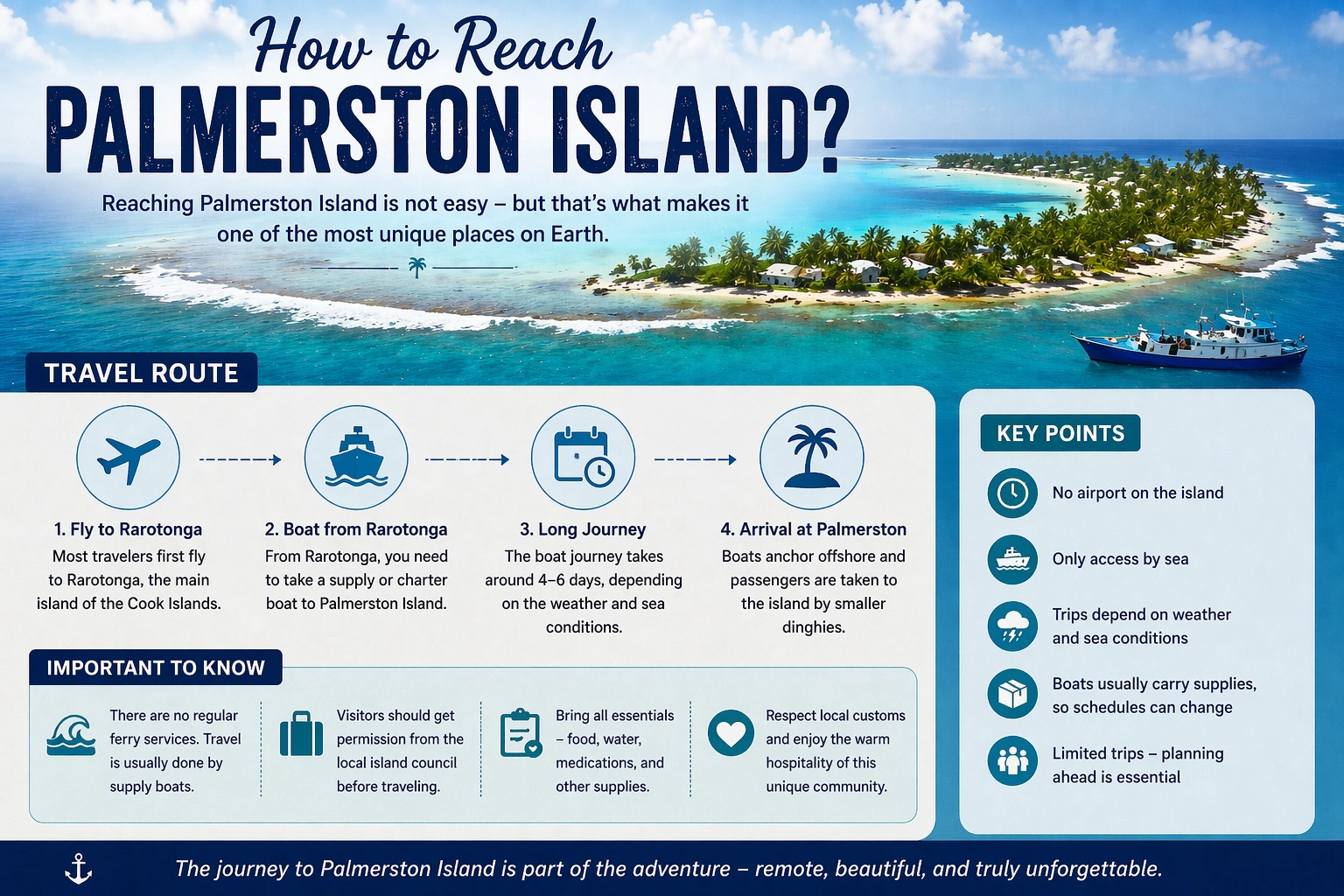 How to reach Palmerston Island