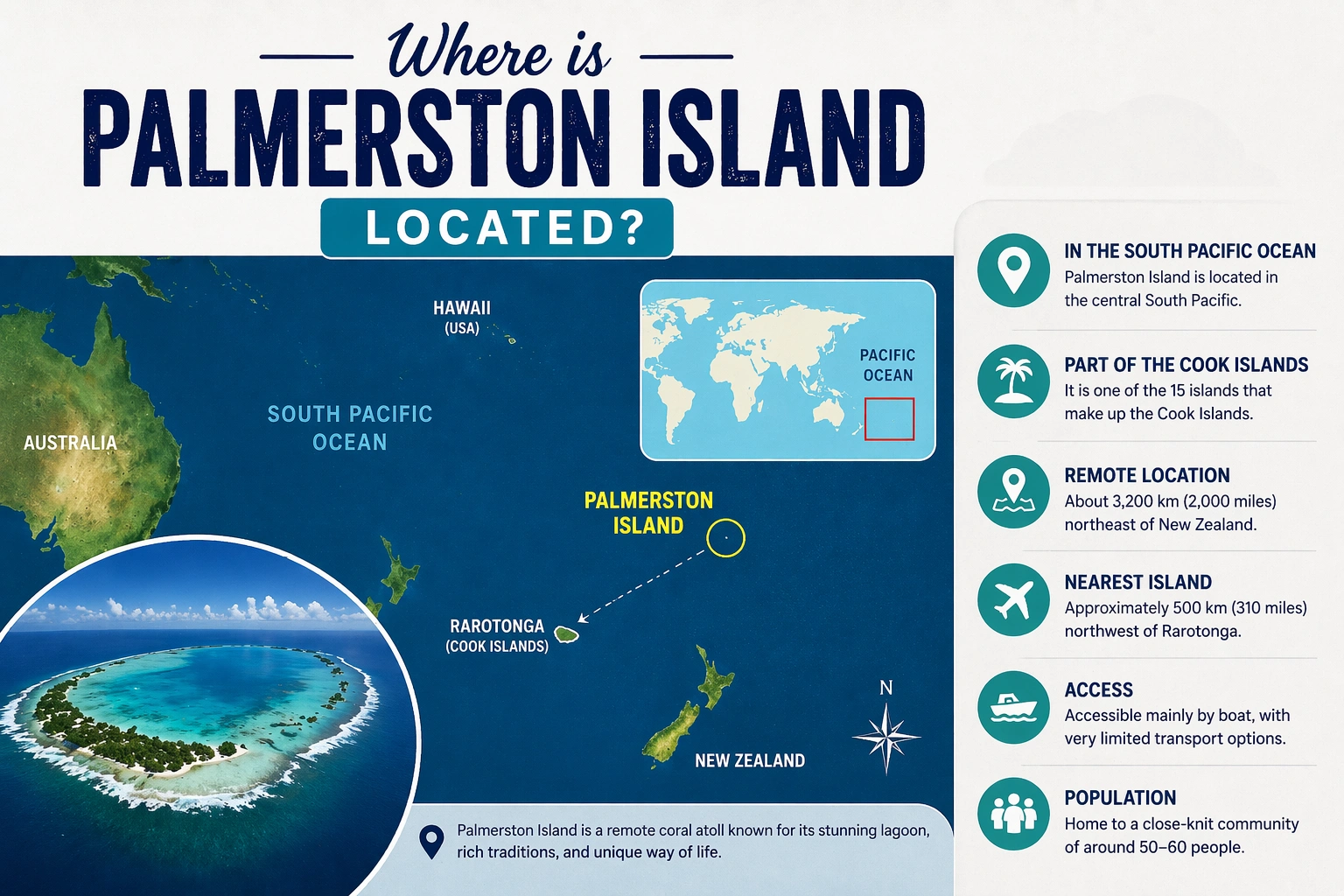 Where is Palmerston Island located_