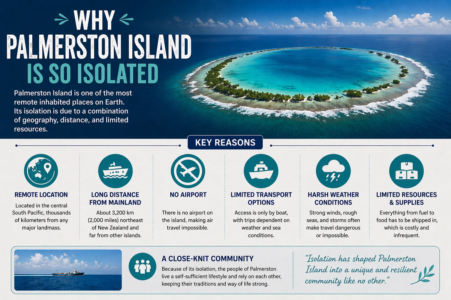 Why Palmerston Island is so isolated